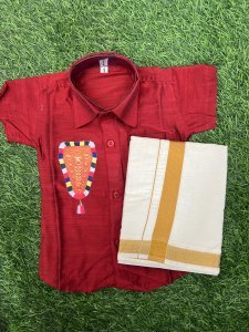 MURAL PRINTED SHIRT & DHOTHIE