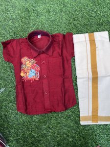 MURAL PRINTED SHIRT & DHOTHIE