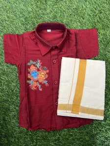 MURAL PRINTED SHIRT & DHOTHIE